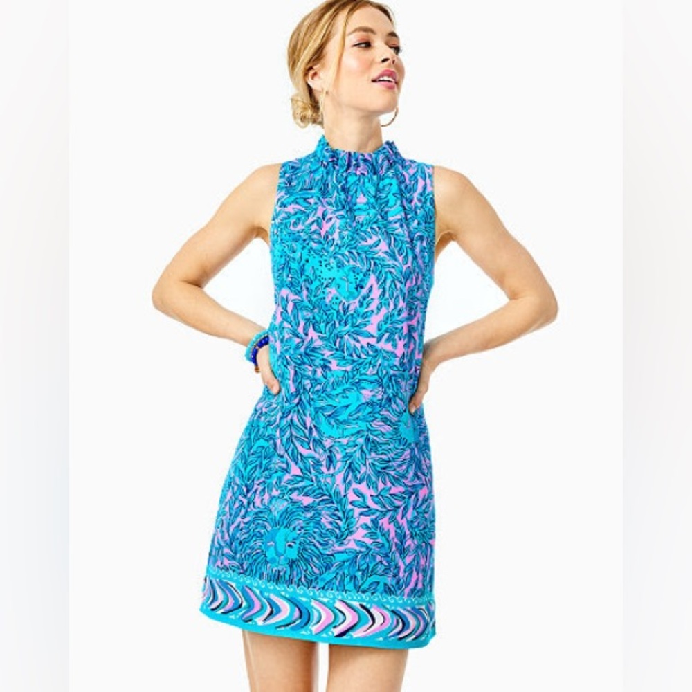 NWT Lilly Pulitzer Blue and Pink Adalina Romper